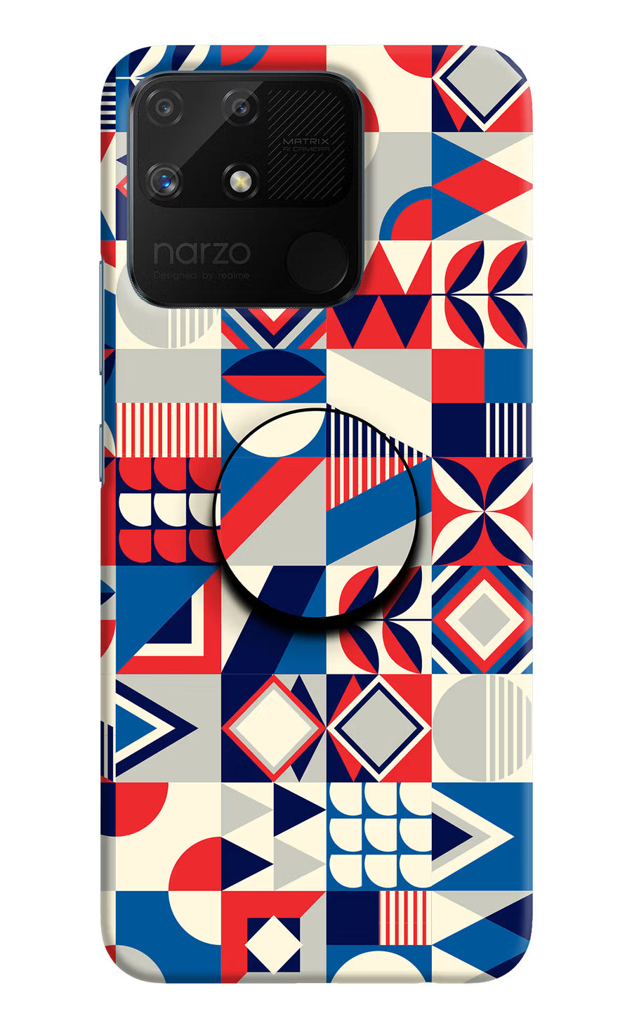 Colorful Pattern Realme Narzo 50A Pop Case, Hard case