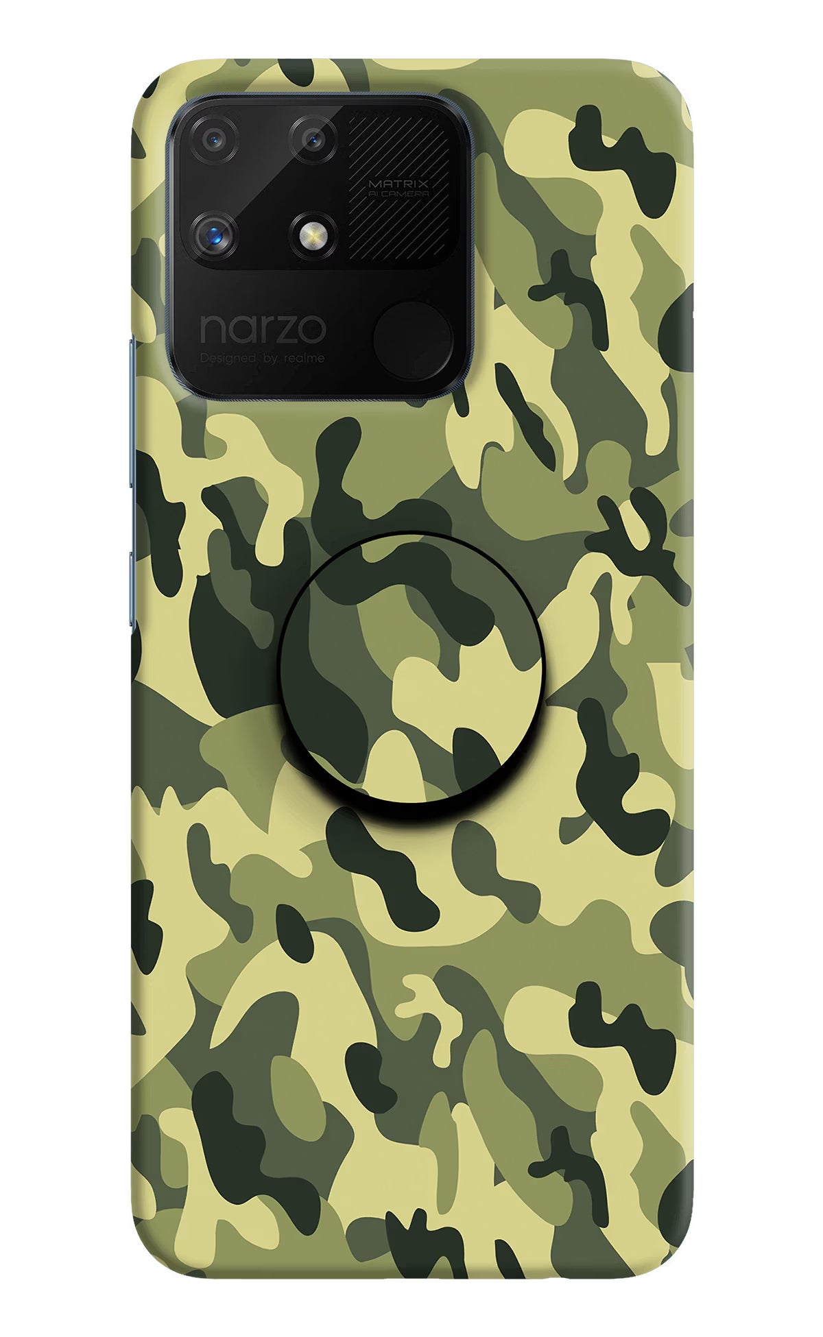Camouflage Realme Narzo 50A Pop Case by Casekaro