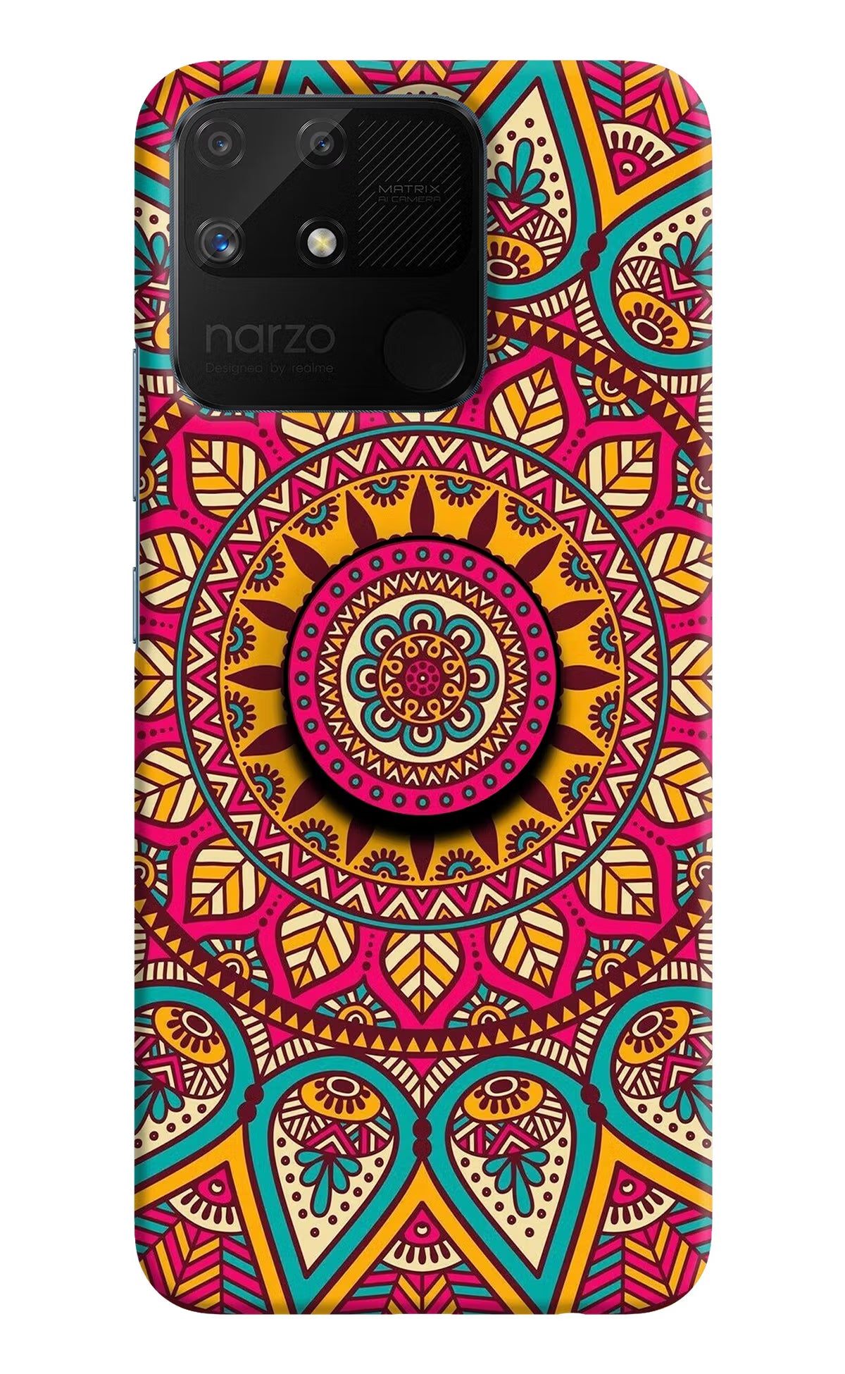 Mandala Realme Narzo 50A Pop Case by Casekaro