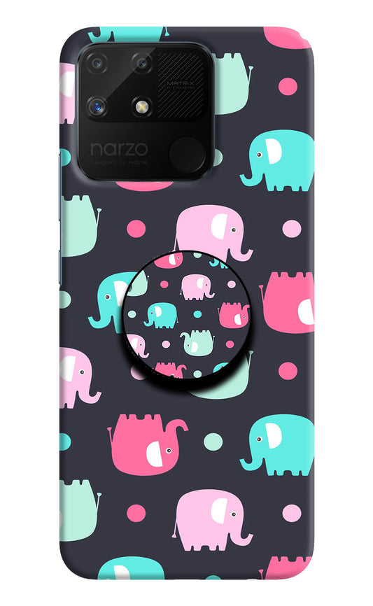 Baby Elephants Realme Narzo 50A Pop Case by Casekaro