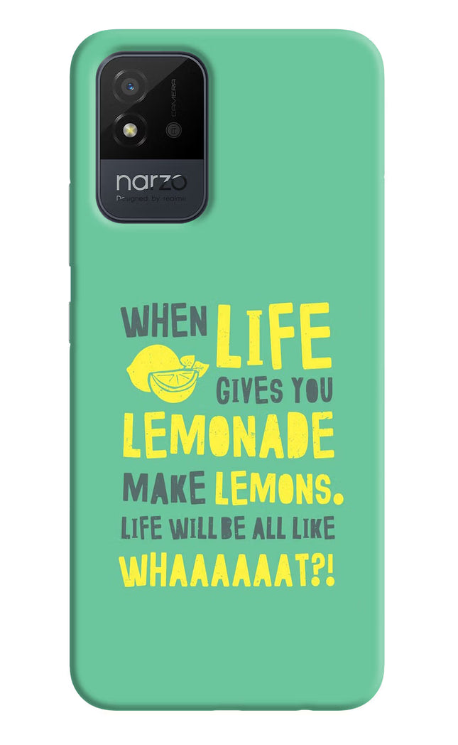Quote Realme Narzo 50i Back Cover