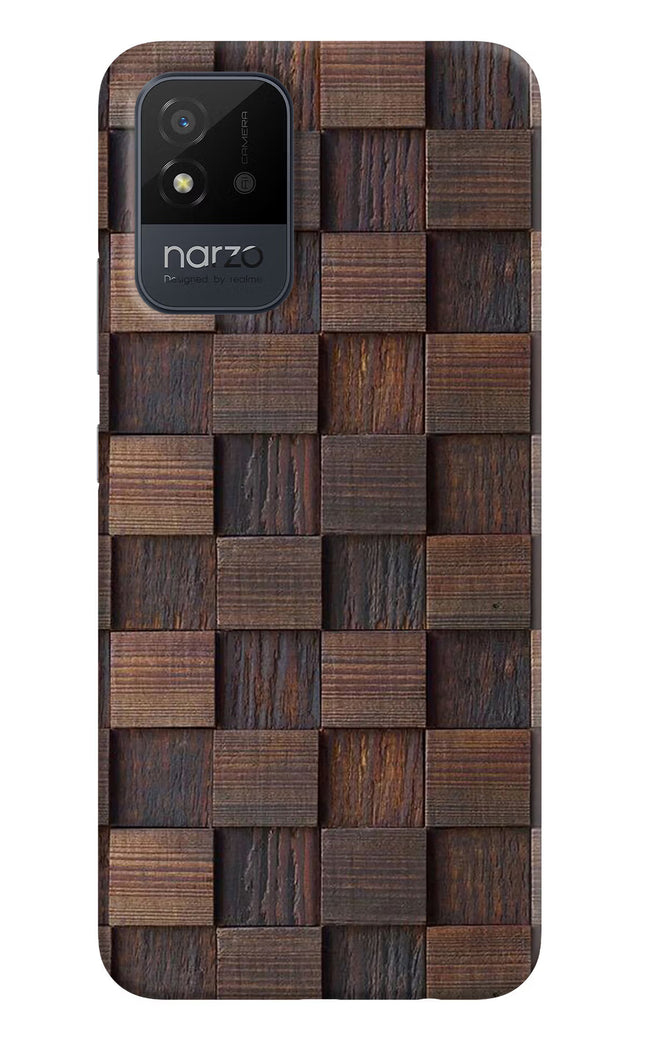 Wooden Cube Design Realme Narzo 50i Back Cover
