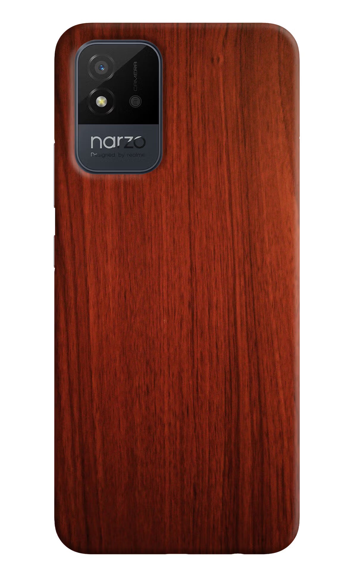 Wooden Plain Pattern Realme Narzo 50i Back Cover