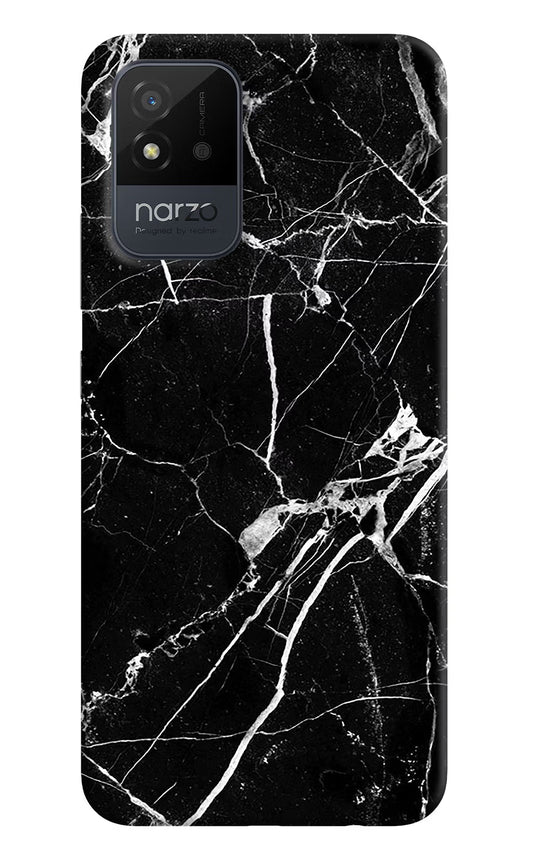 Black Marble Pattern Realme Narzo 50i Back Cover