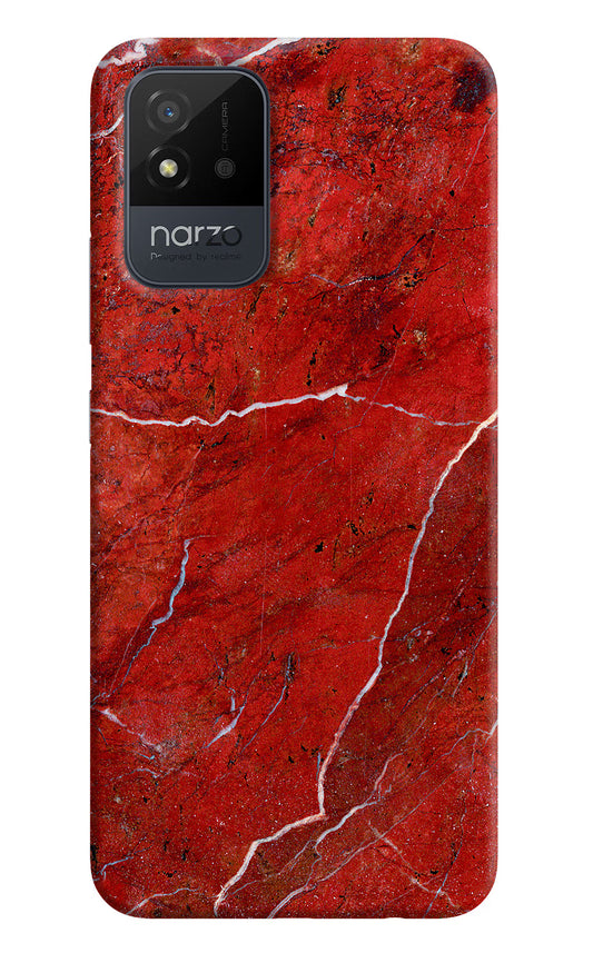 Red Marble Design Realme Narzo 50i Back Cover