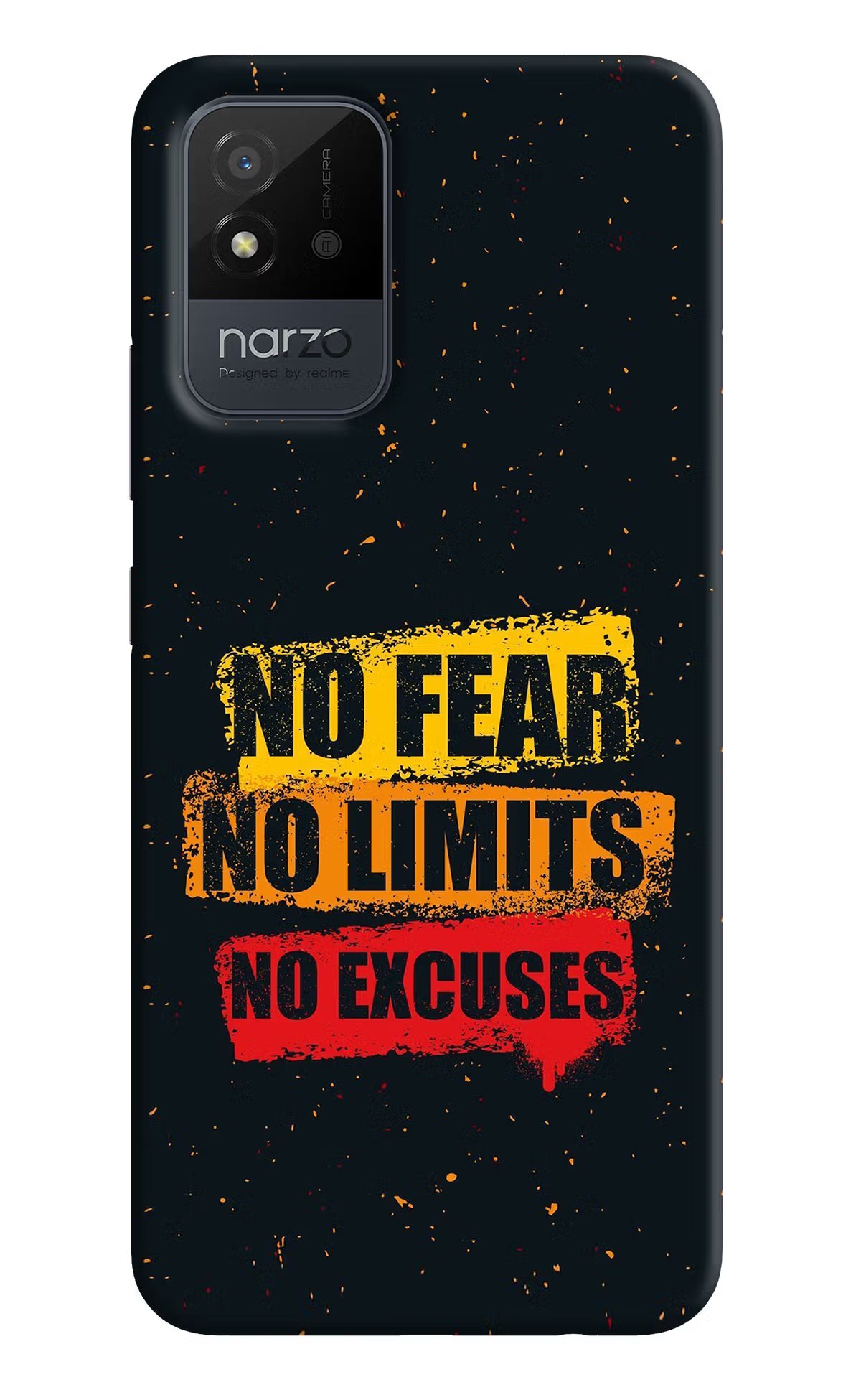 No Fear No Limits No Excuse Realme Narzo 50i Back Cover