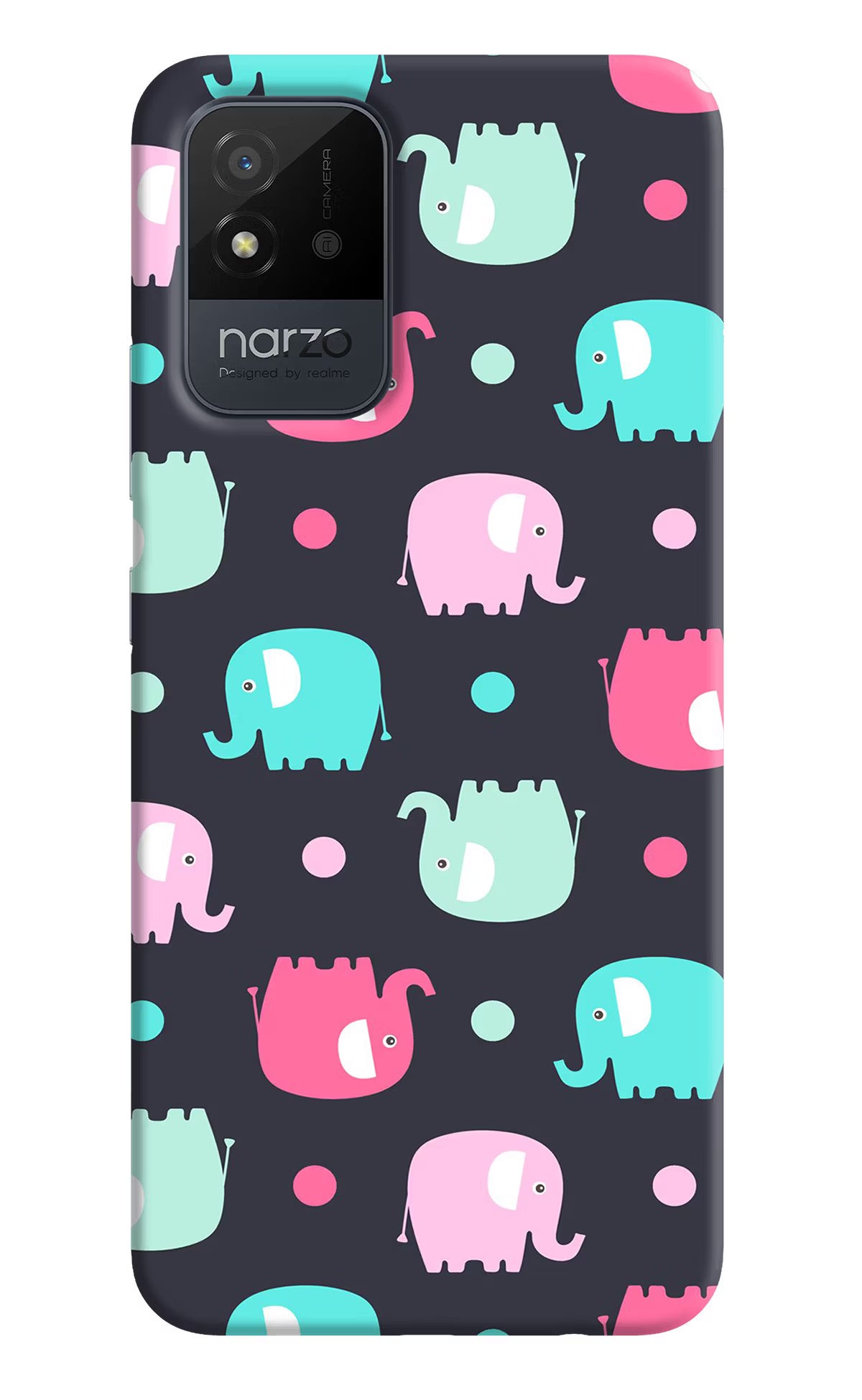 Elephants Realme Narzo 50i Back Cover
