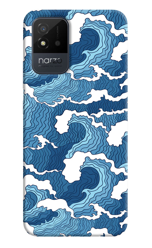 Blue Waves Realme Narzo 50i Back Cover