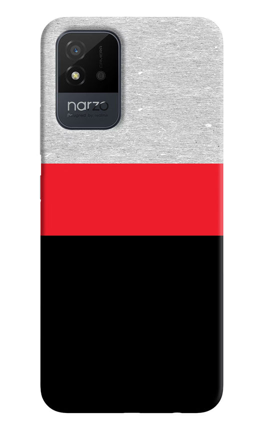 Tri Color Pattern Realme Narzo 50i Back Cover
