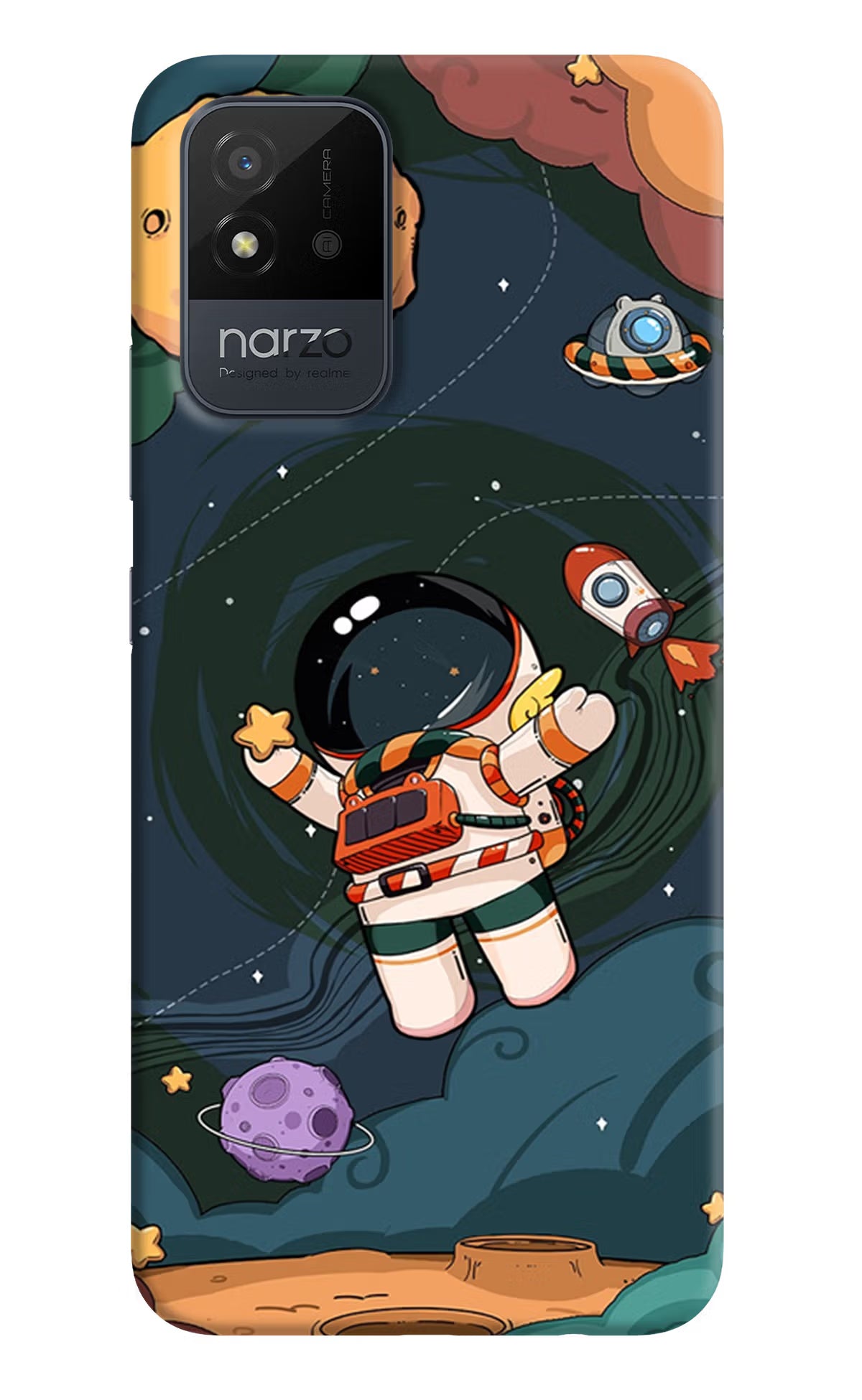 Cartoon Astronaut Realme Narzo 50i Back Cover