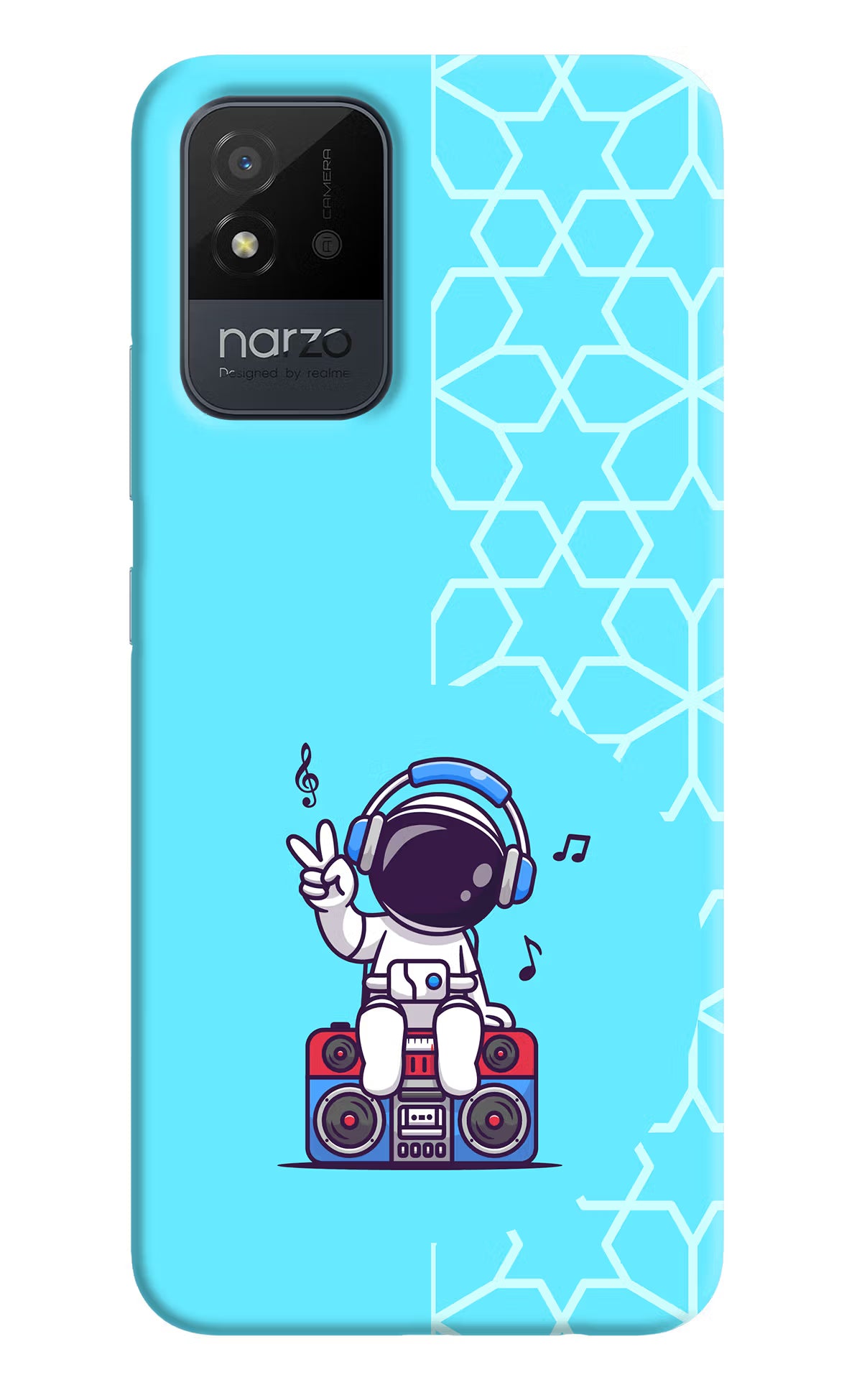 Cute Astronaut Chilling Realme Narzo 50i Back Cover