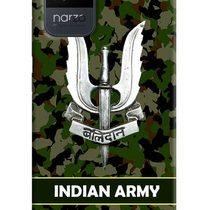 Balidan Indian Logo Realme Narzo 50i Back Cover