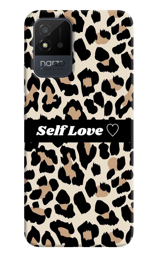 Leopard Print Self Love Realme Narzo 50i Back Cover