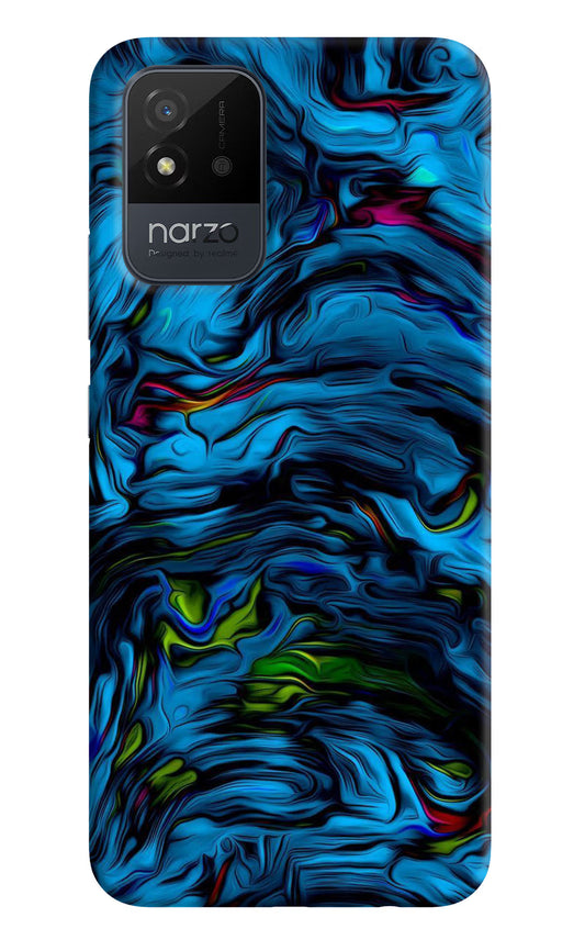 Dark Blue Abstract Realme Narzo 50i Back Cover