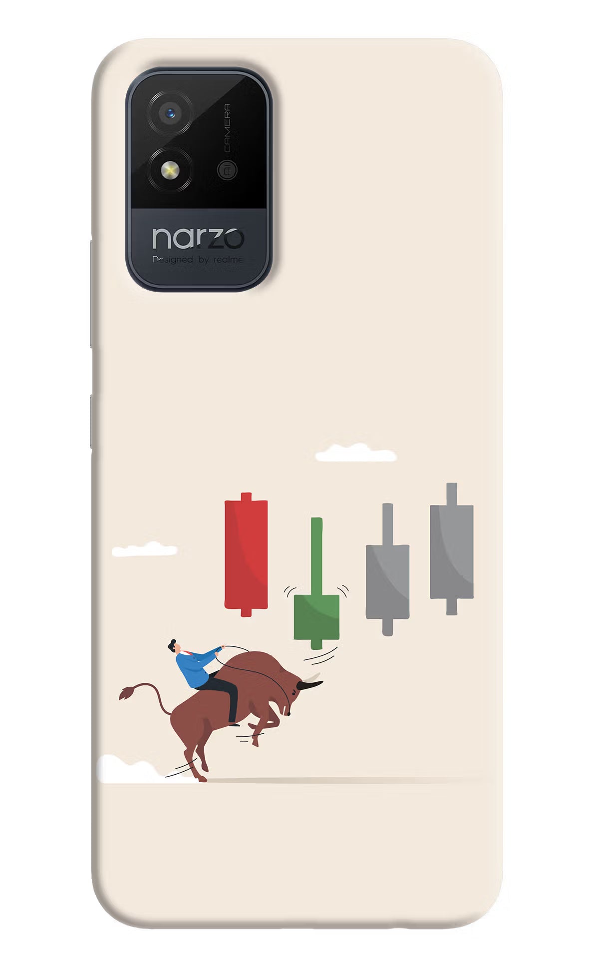 Bull Trading Momentum Realme Narzo 50i Back Cover