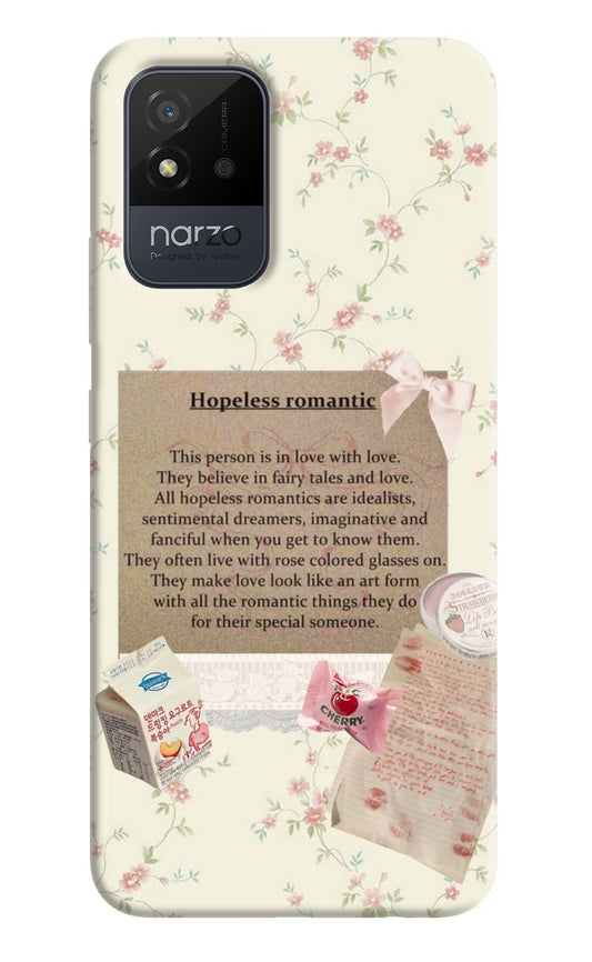 Hopeless Romantic Realme Narzo 50i Back Cover