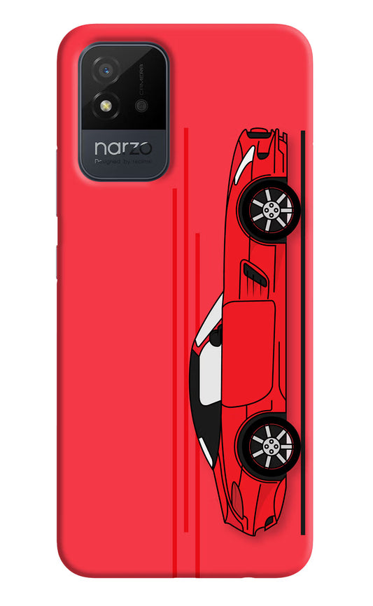 Red Velocity Realme Narzo 50i Back Cover