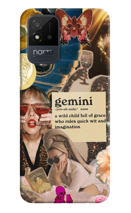 Gemini Zodiac Realme Narzo 50i Hard Case Back Cover by Casekaro