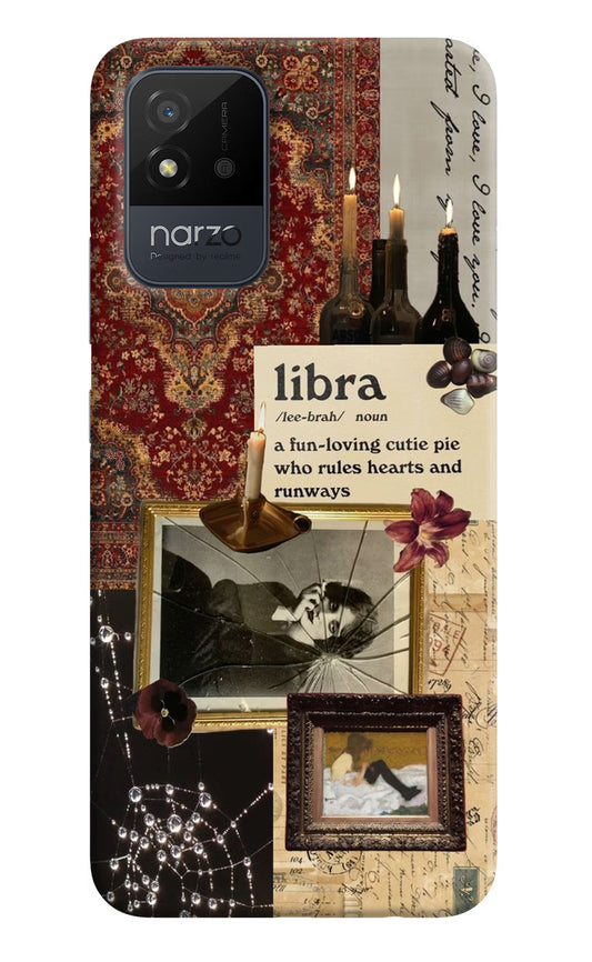 Libra Zodiac Realme Narzo 50i Hard Case Back Cover by Casekaro