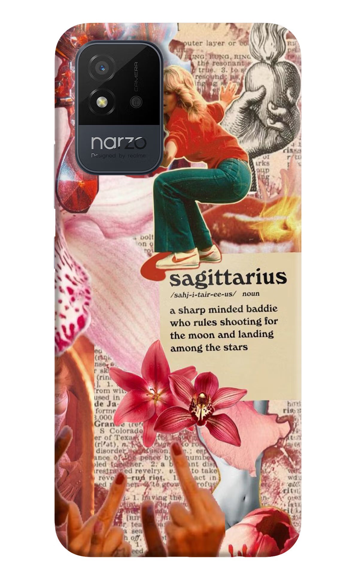 Sagittarius Zodiac Realme Narzo 50i Hard Case Back Cover by Casekaro