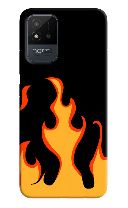 Fired Up – Black Realme Narzo 50i Hard Case Back Cover by Casekaro