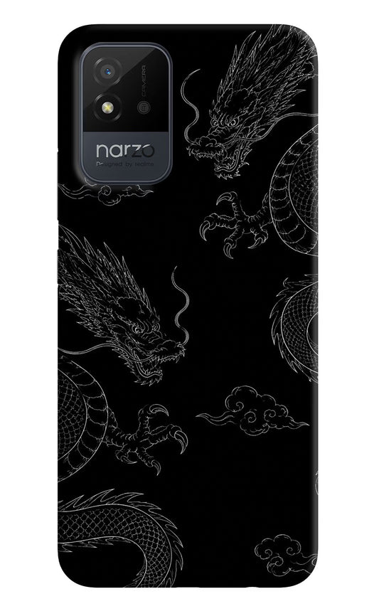 Twin Dragons Realme Narzo 50i Hard Case Back Cover by Casekaro