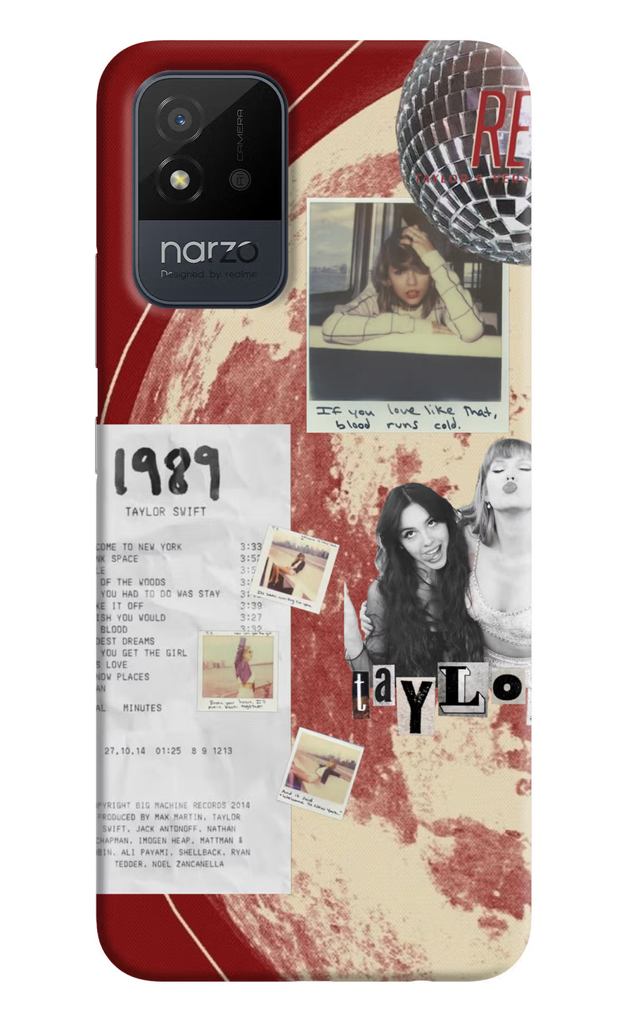Taylor Swift Realme Narzo 50i Back Cover, Hard case