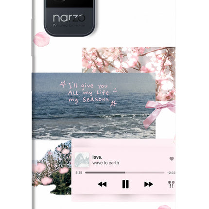 Wave to earth Realme Narzo 50i Hard Case Back Cover by Casekaro