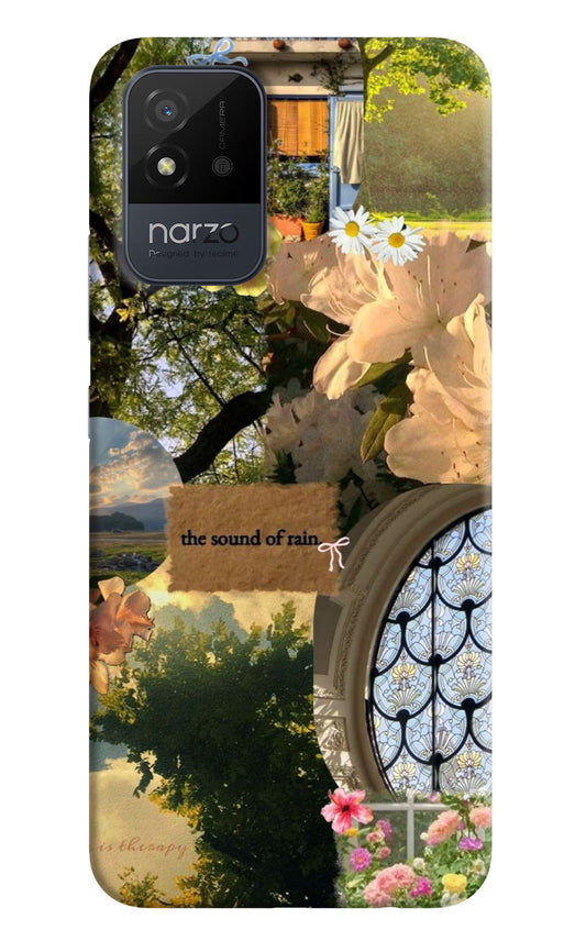 Rain Realme Narzo 50i Hard Case Back Cover by Casekaro