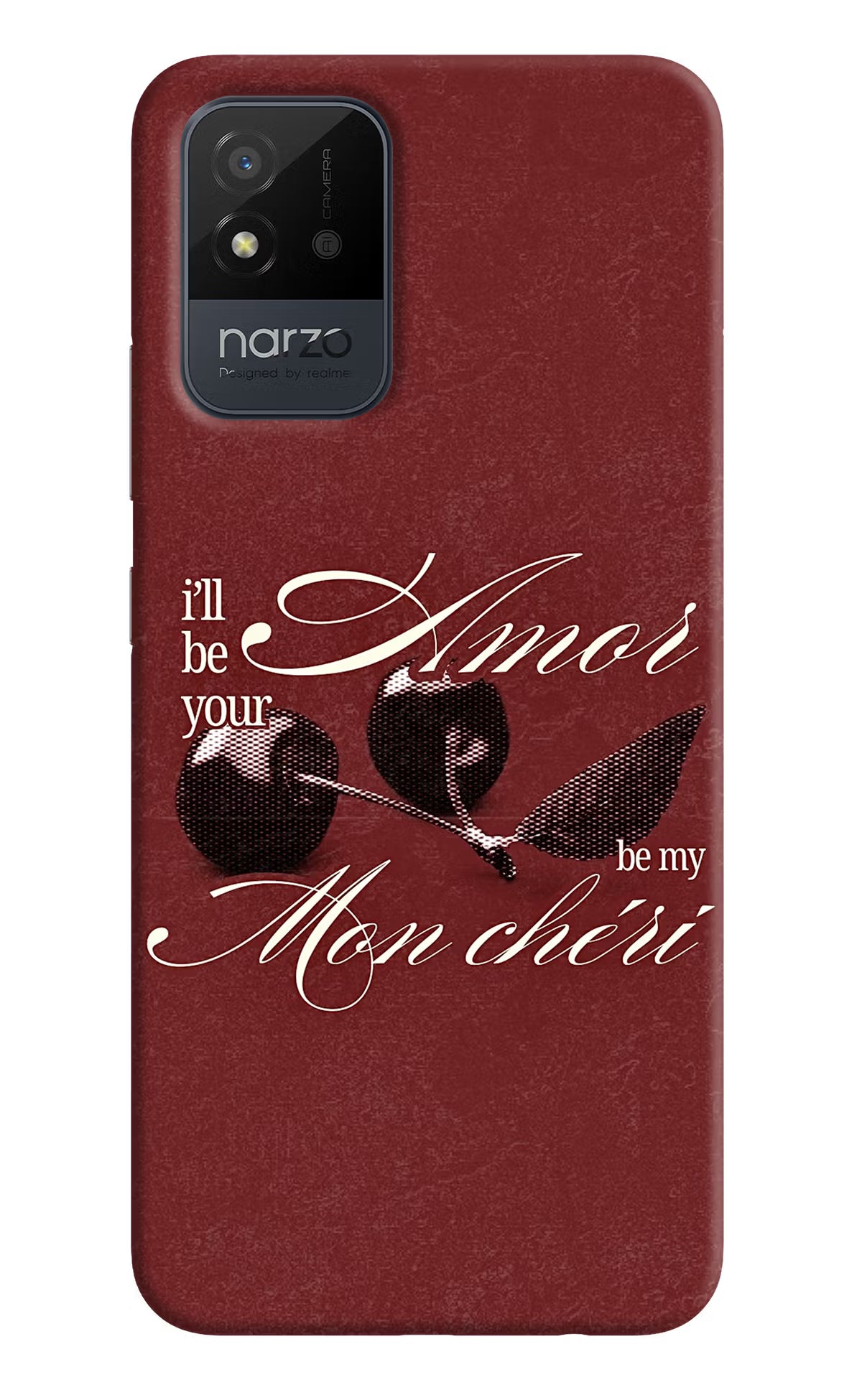 Velvet Cherry Realme Narzo 50i Back Cover