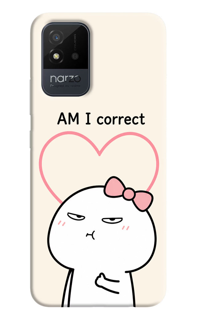 Always Right Realme Narzo 50i Hard Case Back Cover by Casekaro