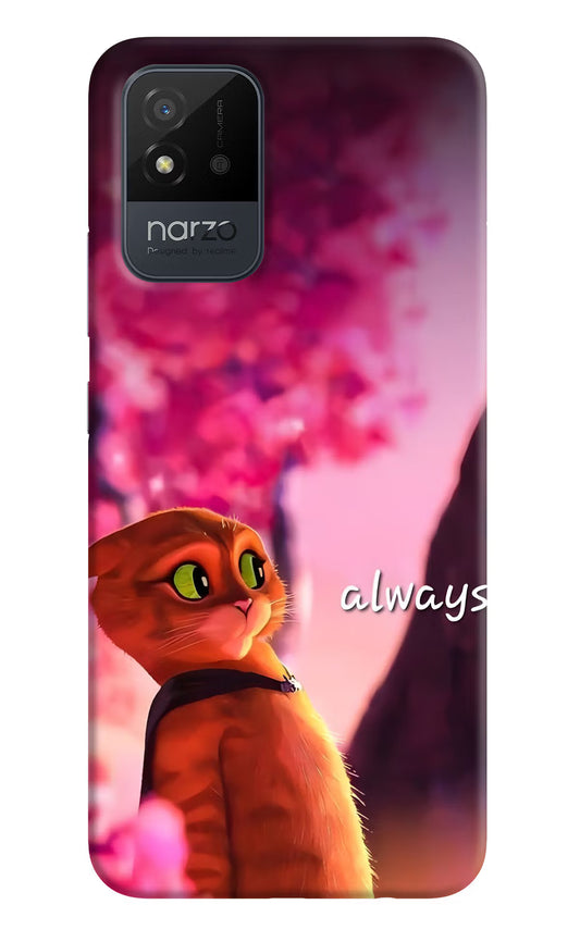 Always Cat Realme Narzo 50i Hard Case Back Cover by Casekaro