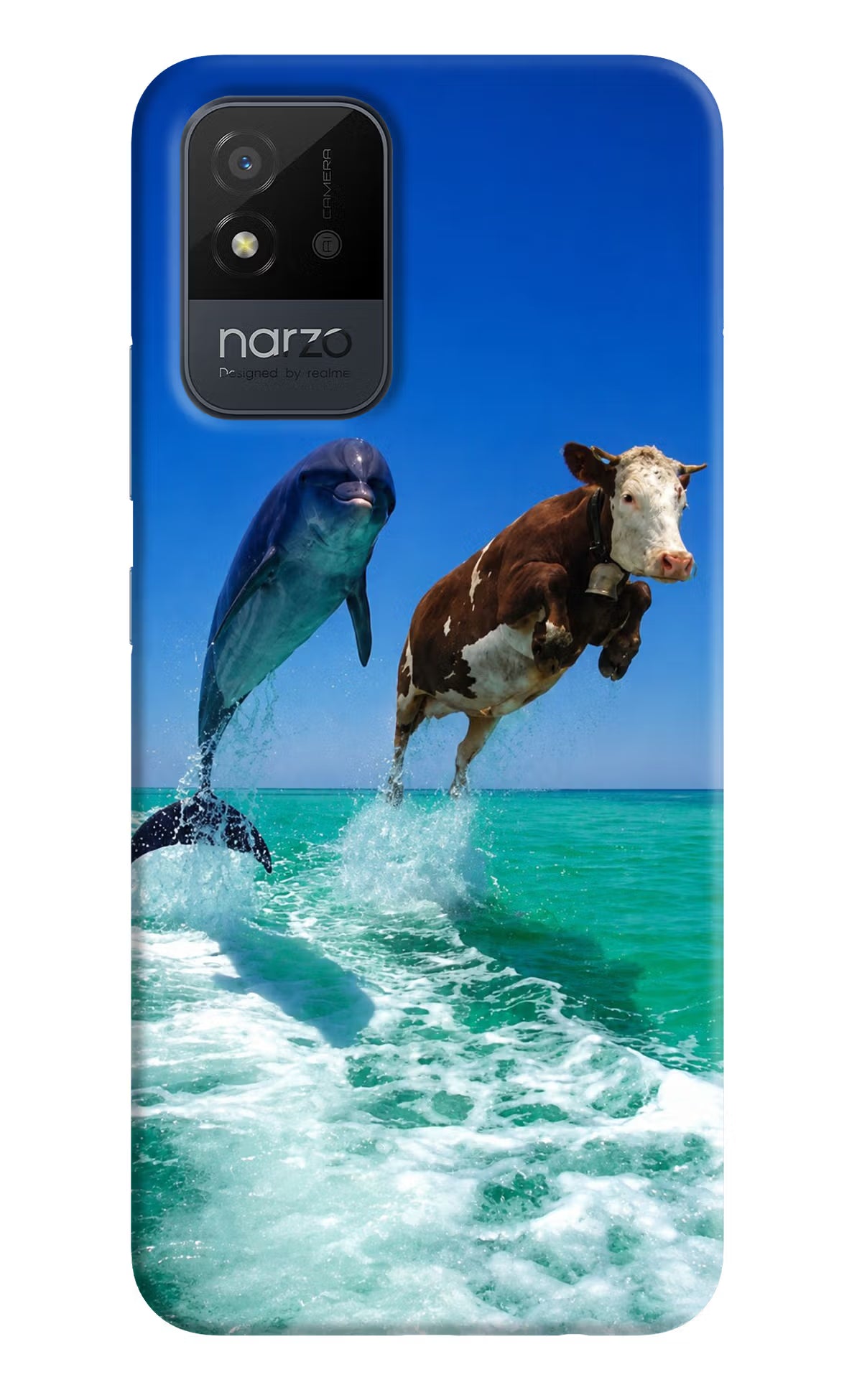 Dolphin vs Cow Realme Narzo 50i Back Cover