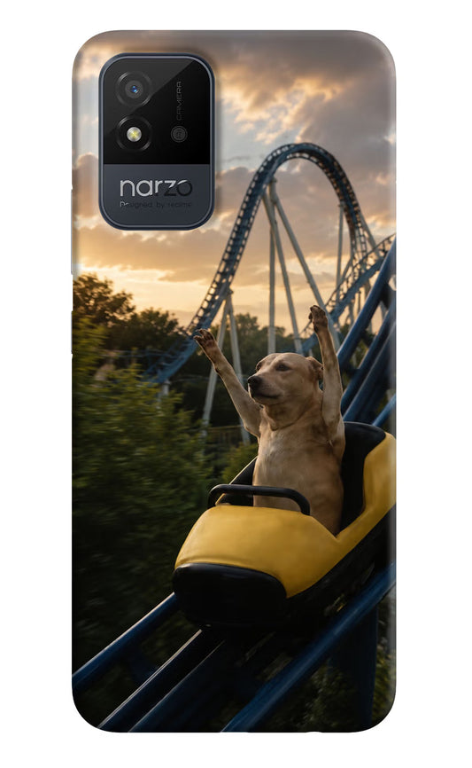 Rollercoaster Dog Realme Narzo 50i Hard Case Back Cover by Casekaro