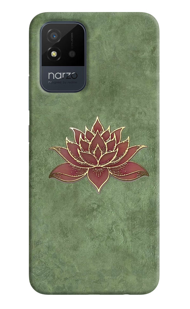 Lotus Grace Realme Narzo 50i Hard Case Back Cover by Casekaro