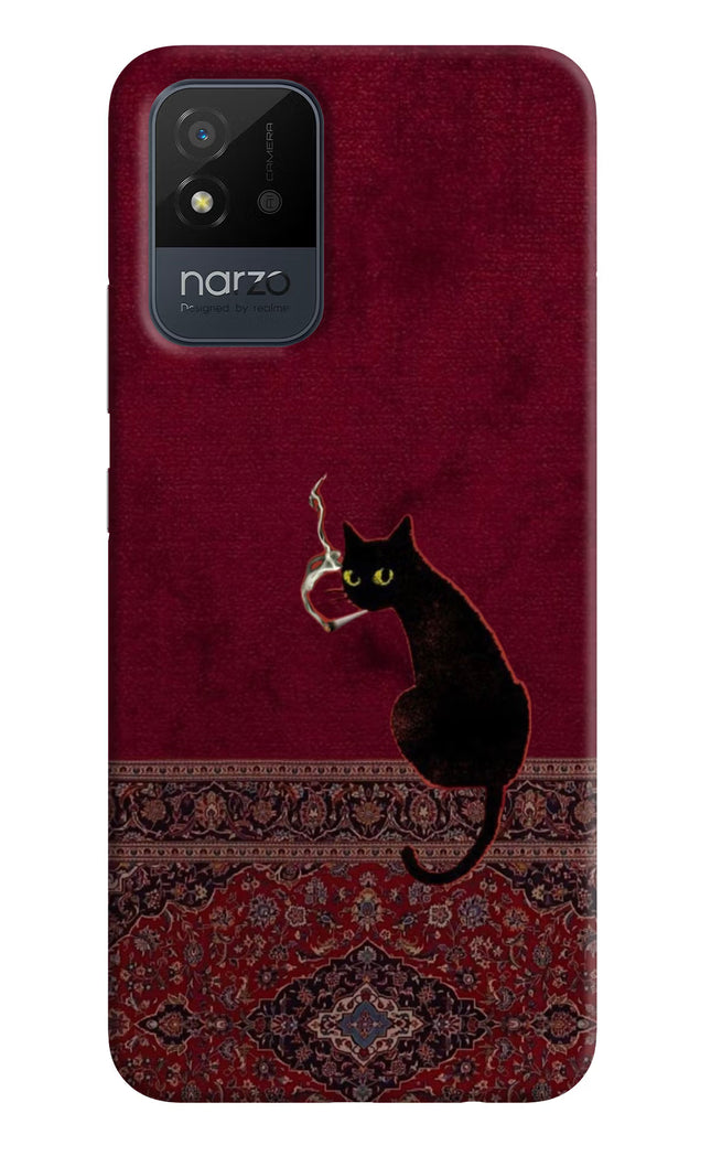 Midnight Cat Realme Narzo 50i Hard Case Back Cover by Casekaro