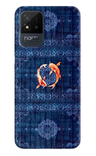 Koi Blue Realme Narzo 50i Hard Case Back Cover by Casekaro