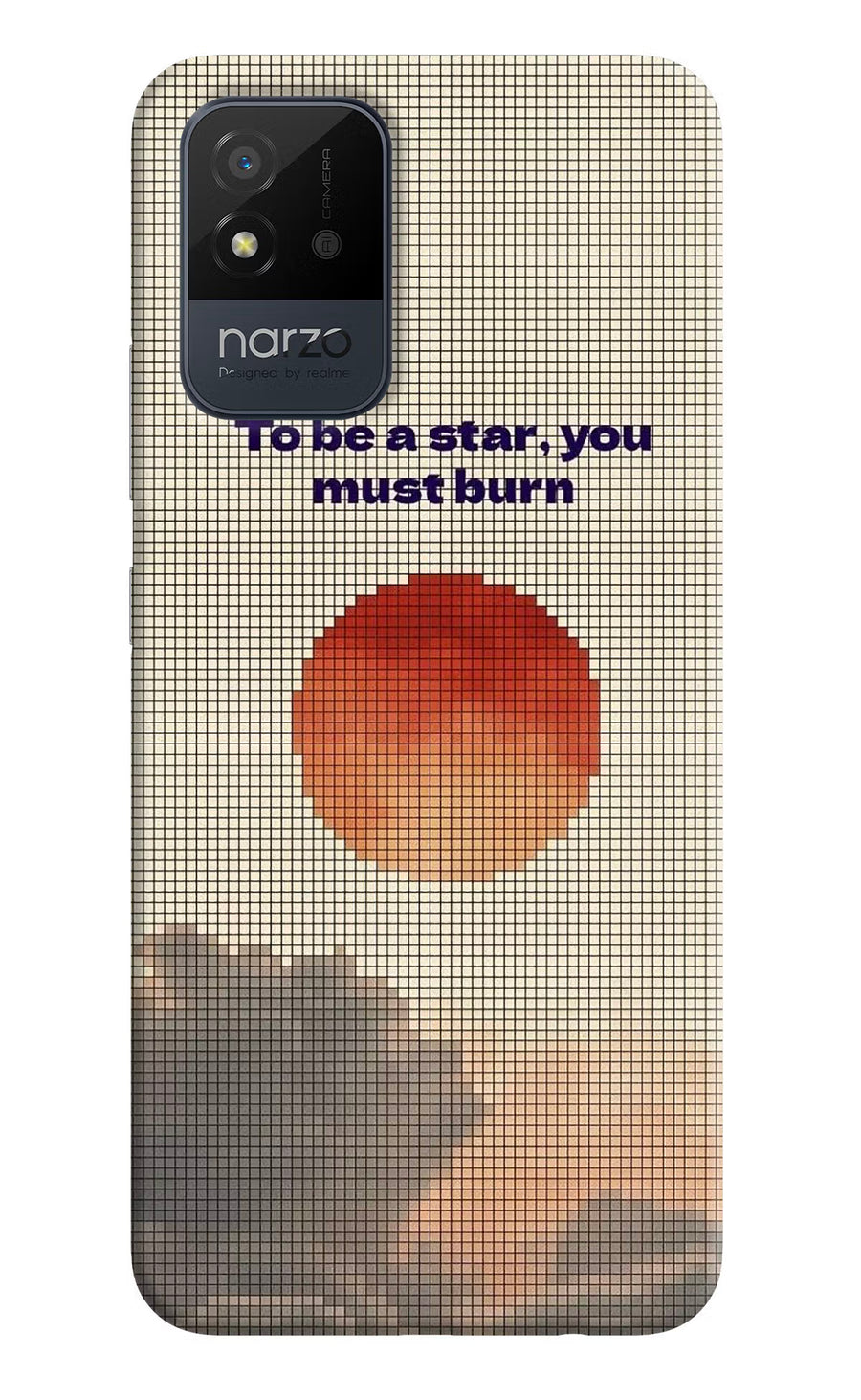 Pixel Sun Realme Narzo 50i Back Cover, Hard case