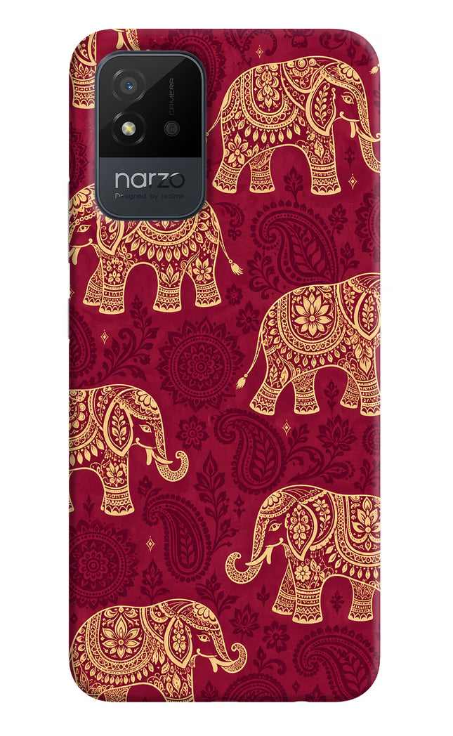Maroon Elephant Realme Narzo 50i Back Cover