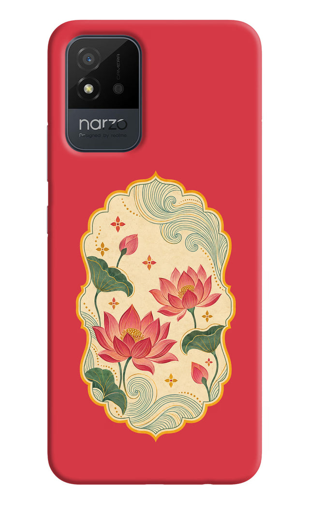 Pink Lotus Realme Narzo 50i Back Cover