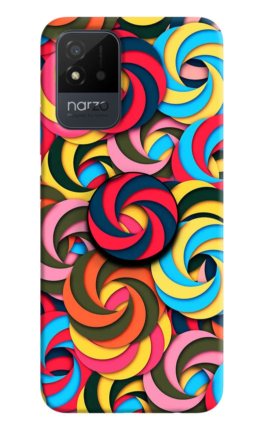 Spiral Pattern Realme Narzo 50i Pop Case