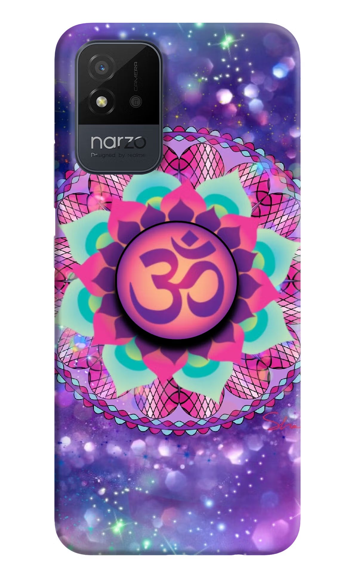 Om Purple Realme Narzo 50i Pop Case