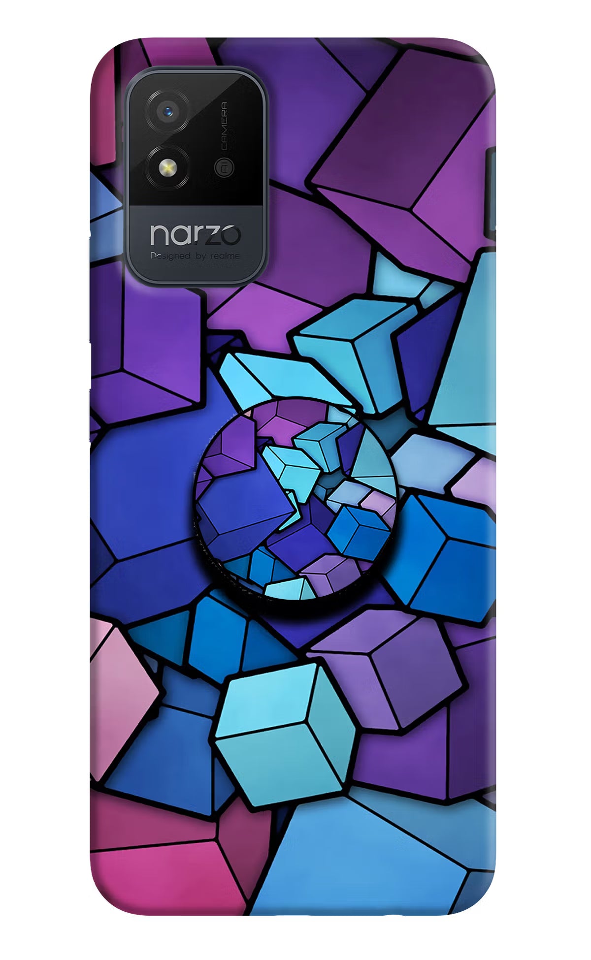 Cubic Abstract Realme Narzo 50i Pop Case