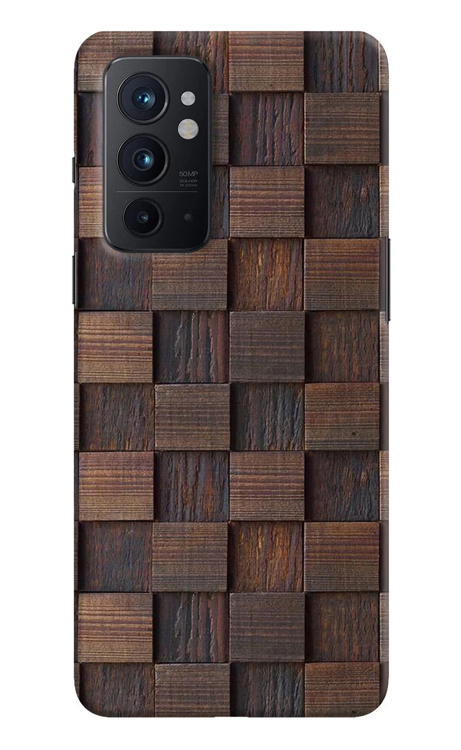 Wooden Cube Design Oneplus 9RT Back Cover, Hard case