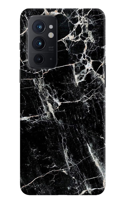 Black Marble Texture Oneplus 9RT Hard Case Back Cover by Casekaro