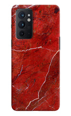 Red Marble Design Oneplus 9RT Hard Case Back Cover by Casekaro
