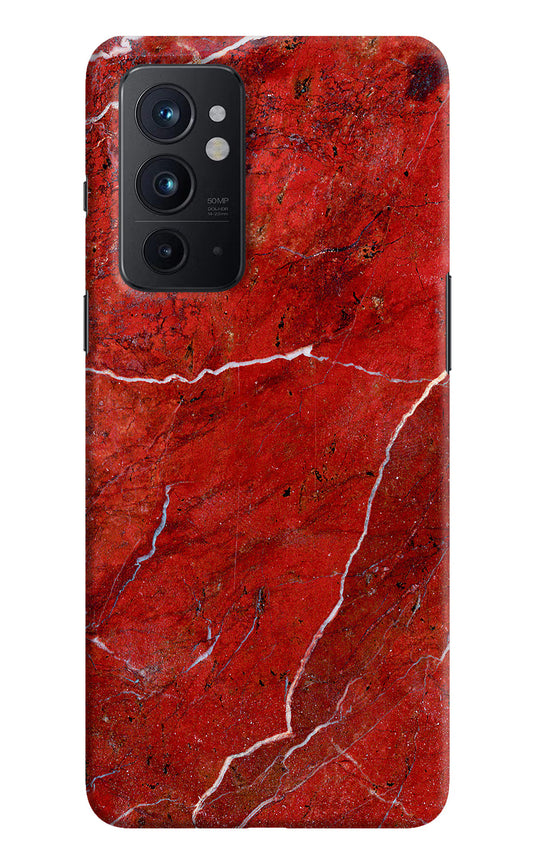 Red Marble Design Oneplus 9RT Hard Case Back Cover by Casekaro