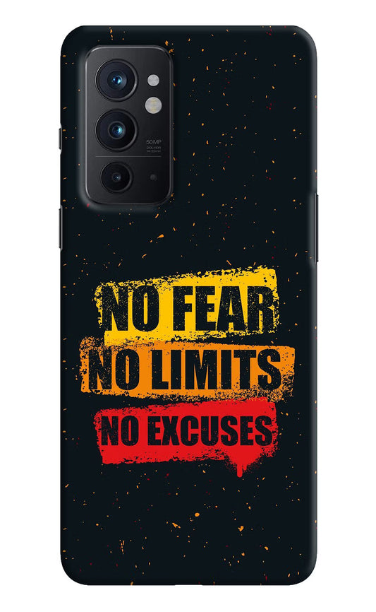 No Fear No Limits No Excuse Oneplus 9RT Hard Case Back Cover by Casekaro