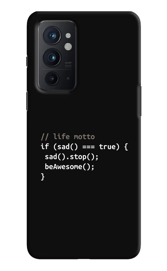 Life Motto Code Oneplus 9RT Hard Case Back Cover by Casekaro
