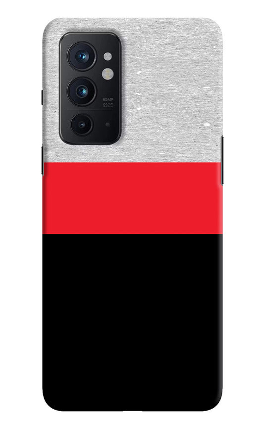 Tri Color Pattern Oneplus 9RT Hard Case Back Cover by Casekaro
